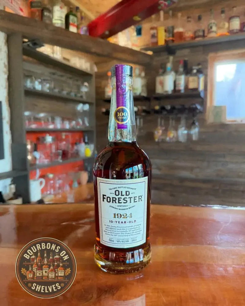 Old Forester 1924 10 - Year - Old Kentucky Straight Bourbon Whisky - 100 Proof (50% ABV) - Bourbons On Shelves
