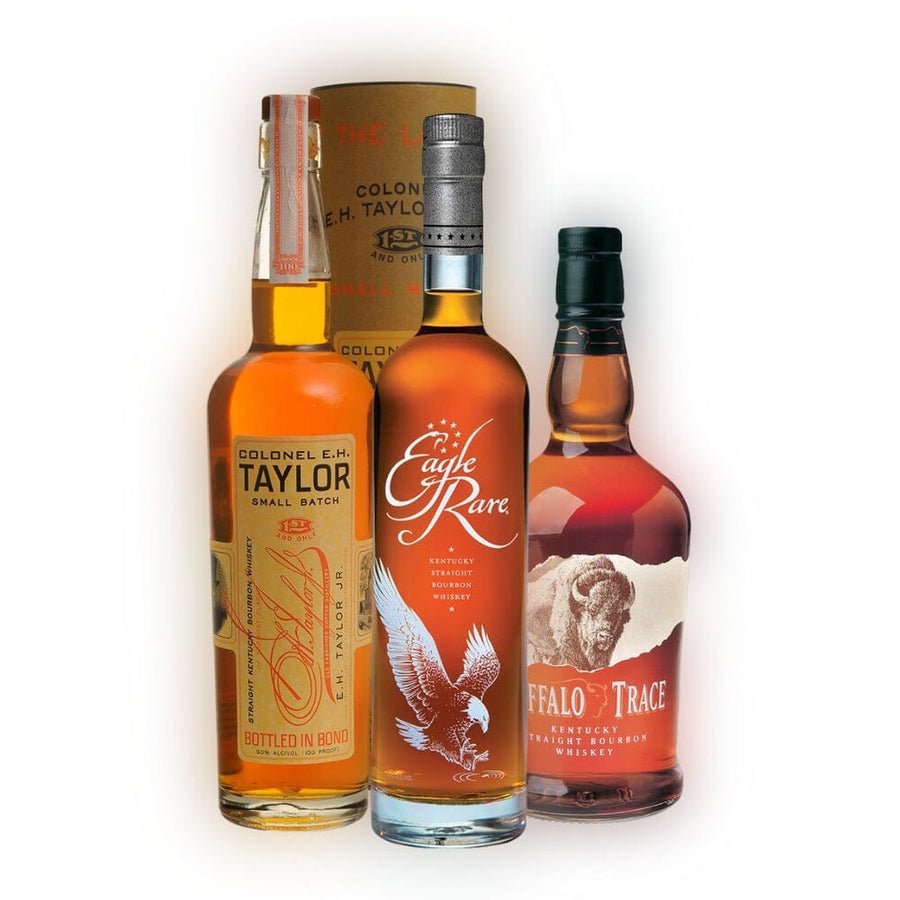 Buffalo Trace Bourbon x Eagle Rare x Colonel E.H. Taylor, Jr. Small Batch Bundle - Bourbons On Shelves